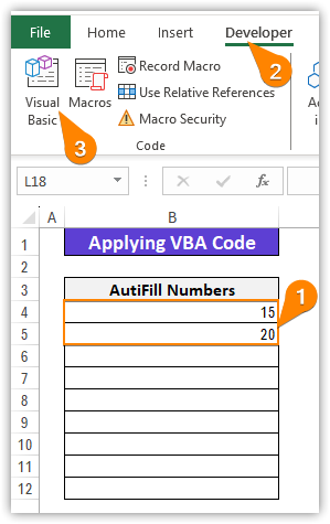 Choose the Visual Basic feature