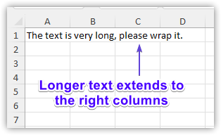 Longer text extends to the right columns