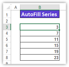 AutoFill a Series with the format of cell