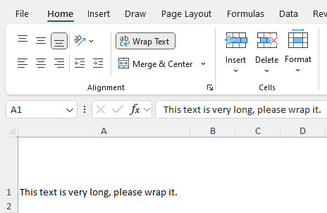 Narrow Cell Width with Wrap text