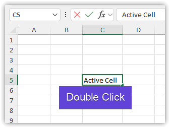 Double Click to Put an Active Cell into Edit Mode